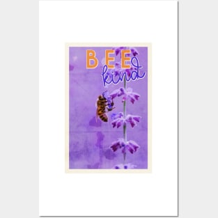 bee kind vintage postcard Posters and Art